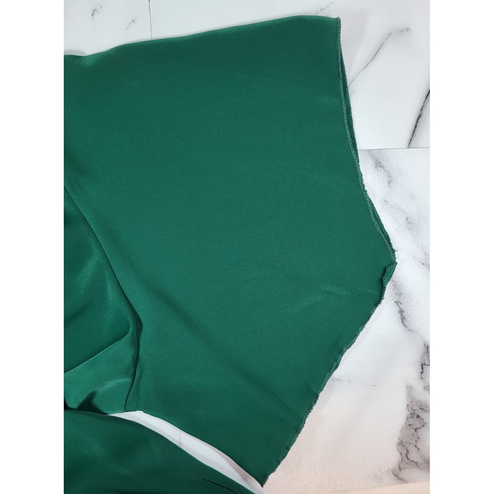 Shein Curve V-neck Black & Green Tops‎ Flutter Sleeve Flare Hem Size 4XL Career - Picture 6 of 9